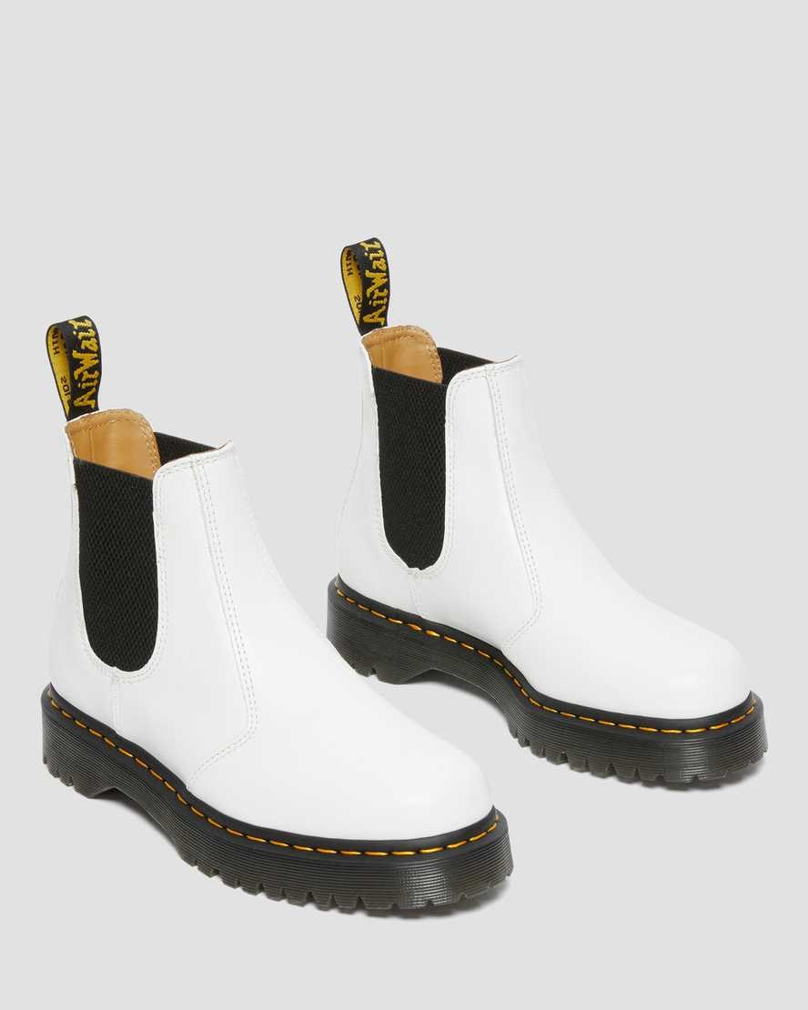 Dr Martens 2976 Bex Smooth Leather Men's Ankle Boots White Smooth Leather | FKBTGZ428