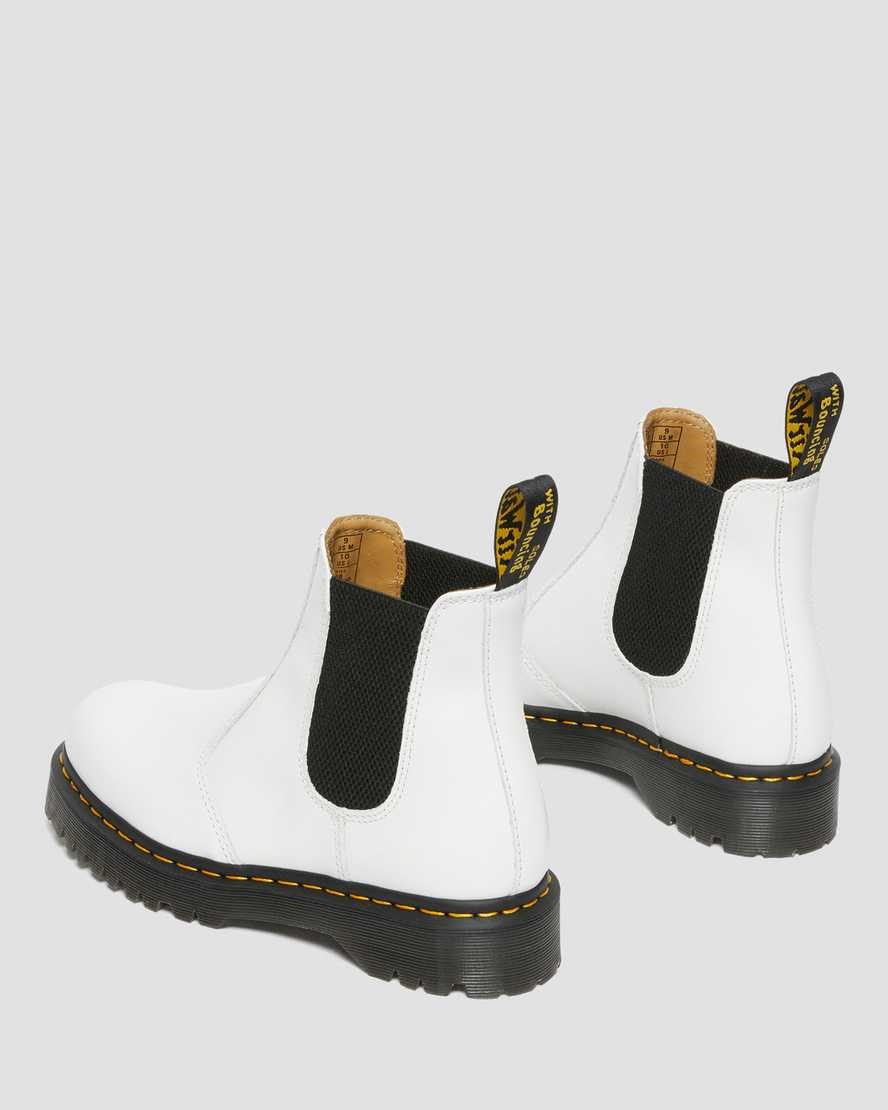 Dr Martens 2976 Bex Smooth Leather Men's Ankle Boots White Smooth Leather | FKBTGZ428