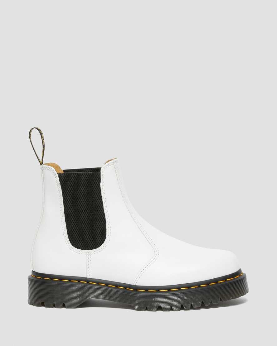 Dr Martens 2976 Bex Smooth Leather Men's Ankle Boots White Smooth Leather | FKBTGZ428