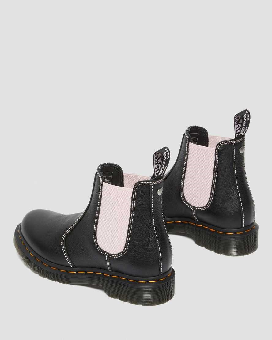 Dr Martens 2976 Contrast Leather Women's Chelsea Boots Black Virginia | YHJMAC947