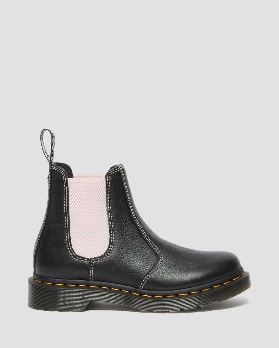 Dr Martens 2976 Contrast Leather Women's Chelsea Boots Black Virginia | YHJMAC947