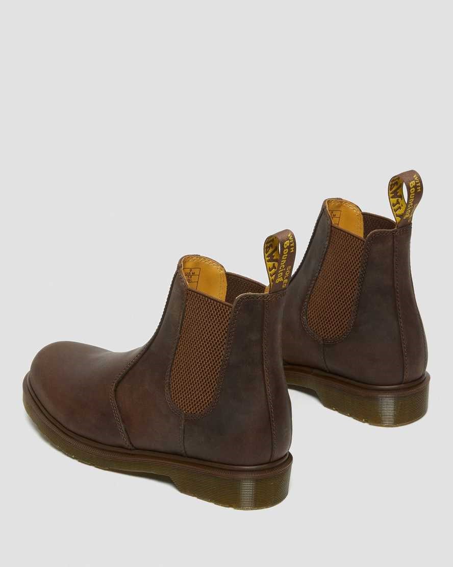 Dr Martens 2976 Crazy Horse Leather Women's Chelsea Boots Brown Crazy Horse Leather | KVOHAG560