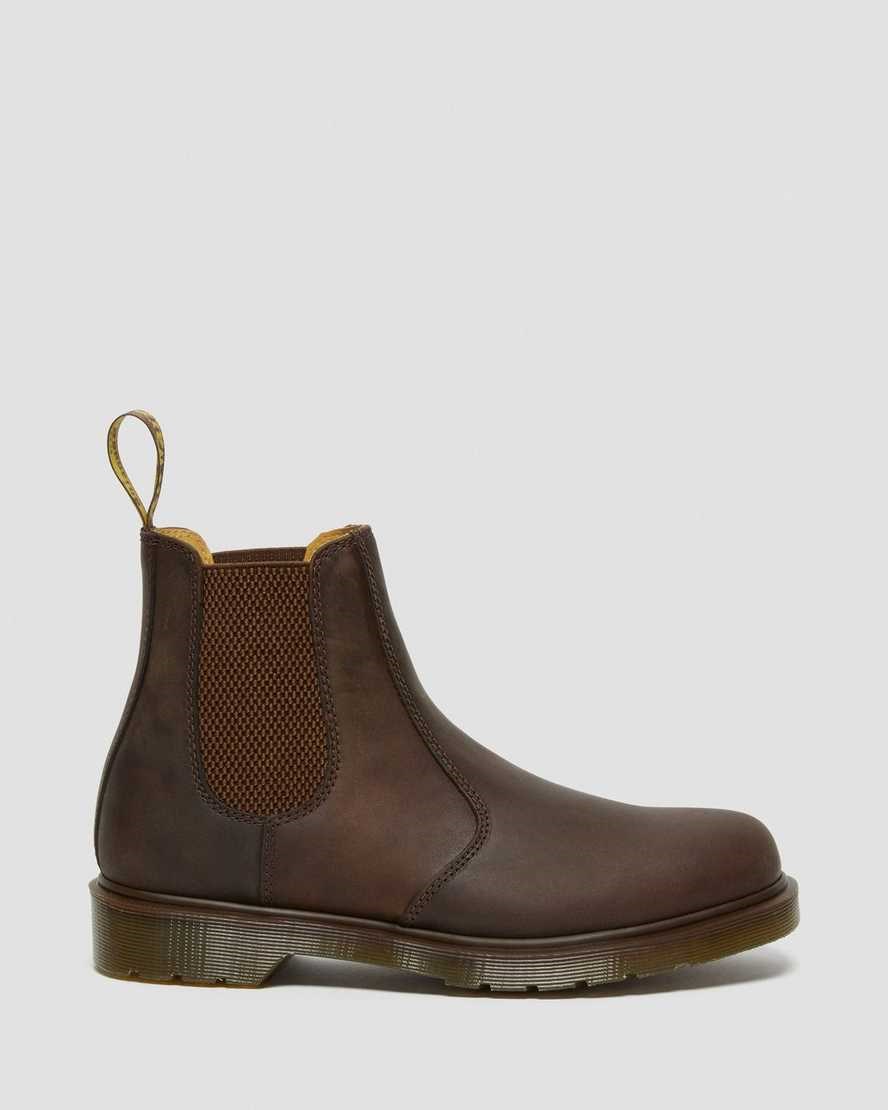 Dr Martens 2976 Crazy Horse Leather Women's Chelsea Boots Brown Crazy Horse Leather | KVOHAG560