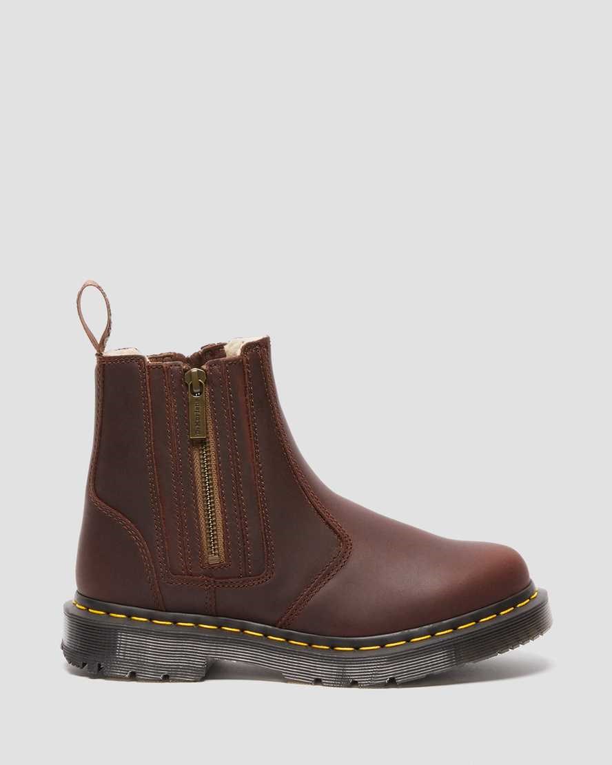 Dr Martens 2976 DM's Wintergrip Zip Women's Ankle Boots Brown Snowplow | JSZKYB083