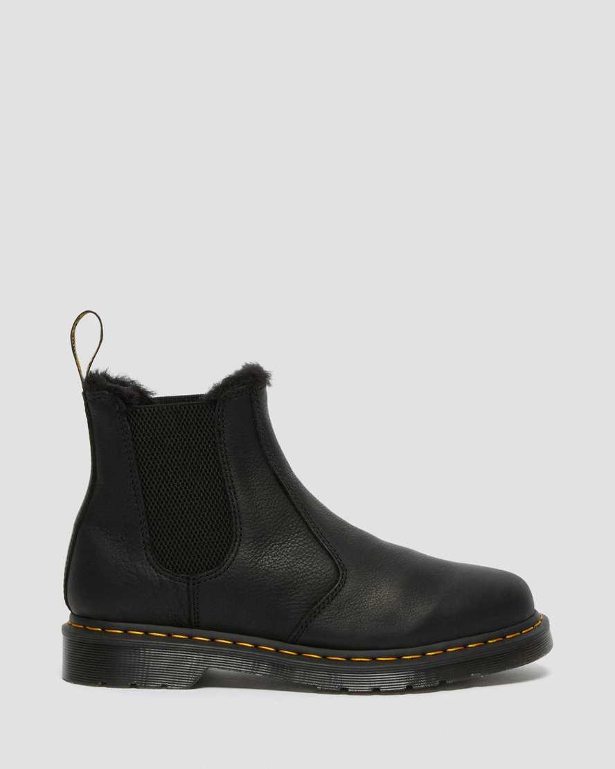 Dr Martens 2976 Faux Fur Lined Men's Ankle Boots Black Ambassador | JMZODY794