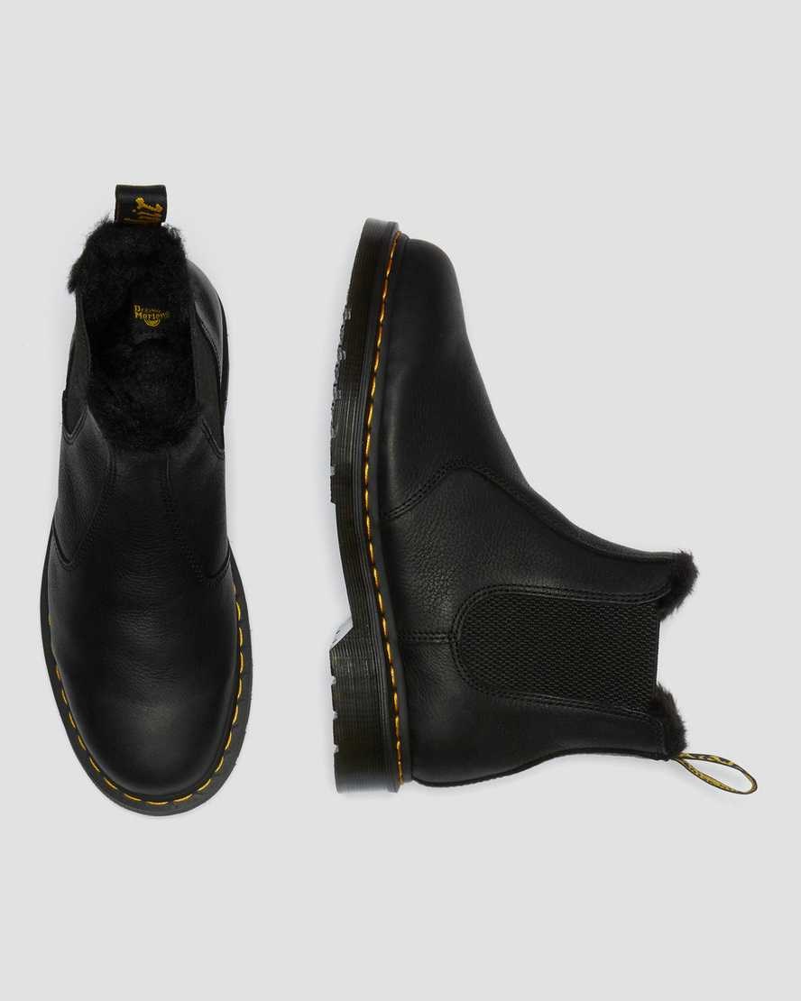 Dr Martens 2976 Faux Fur Lined Men's Chelsea Boots Black Ambassador | DGLUHX651