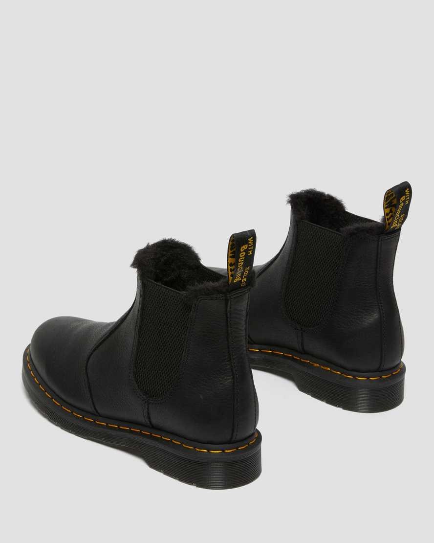 Dr Martens 2976 Faux Fur Lined Men's Chelsea Boots Black Ambassador | DGLUHX651