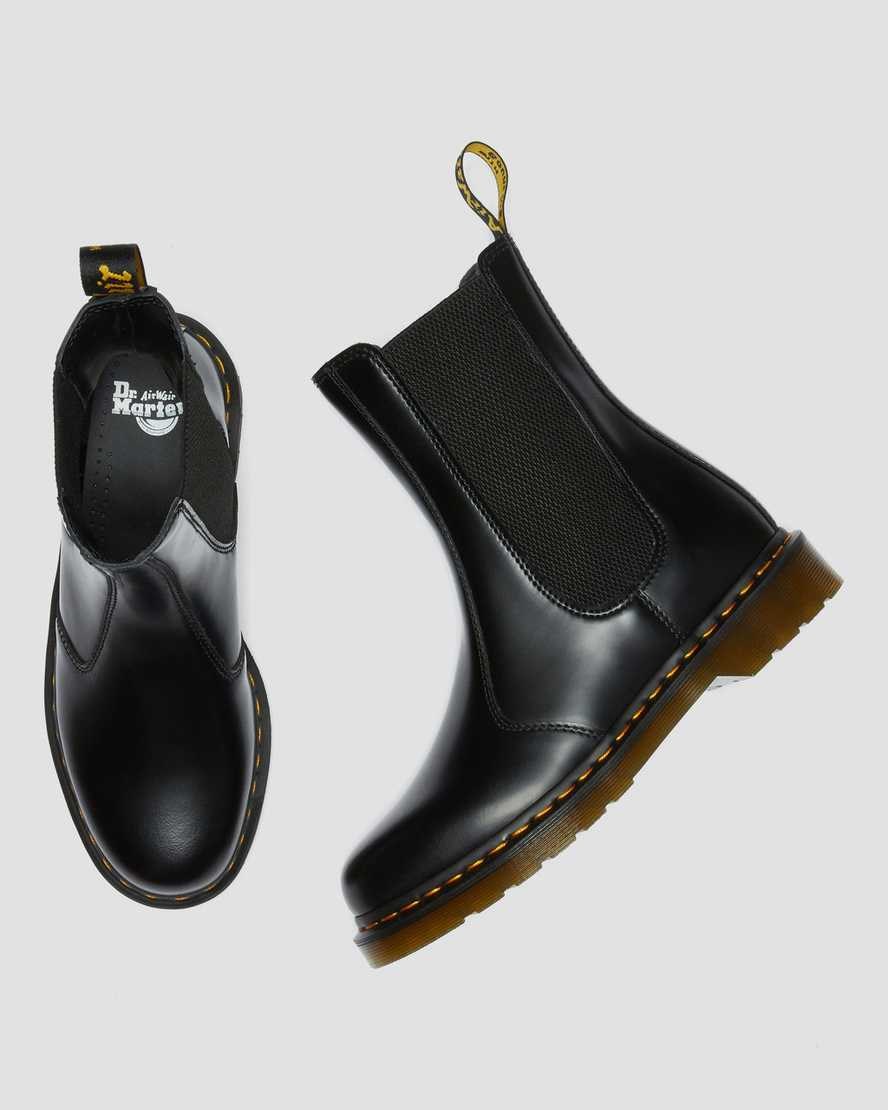 Dr Martens 2976 Hi Smooth Leather Men's Chelsea Boots Black Smooth Leather | VSLGIY214