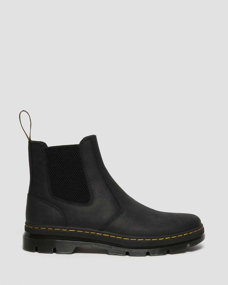 Dr Martens 2976 Leather Casual Men's Ankle Boots Black Wyoming | CLKXIT836