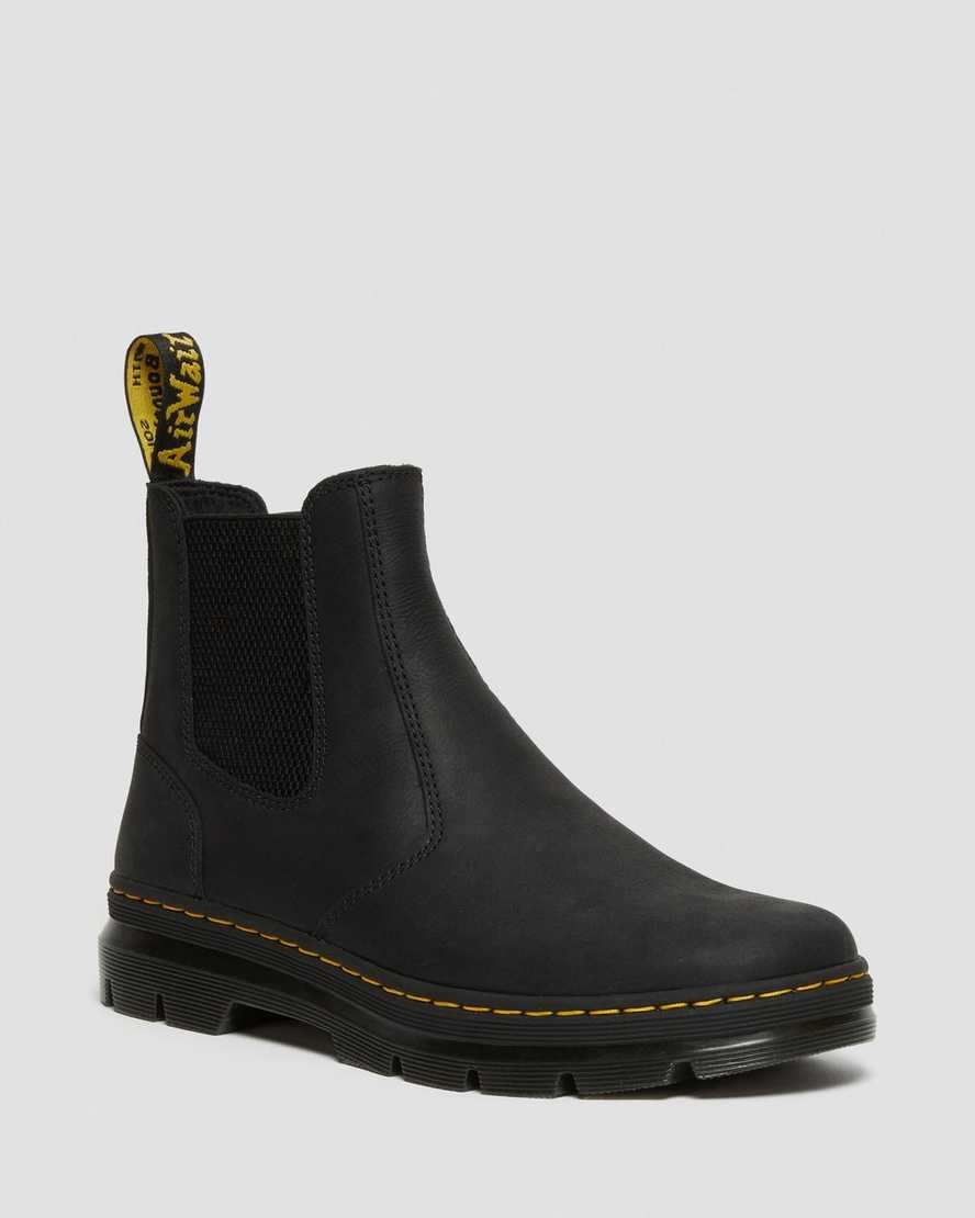 Dr Martens 2976 Leather Casual Men\'s Ankle Boots Black Wyoming | CLKXIT836