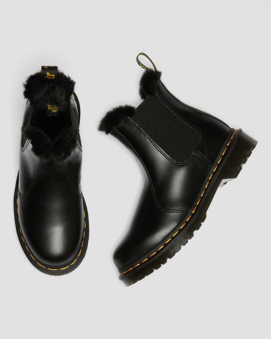 Dr Martens 2976 Leonore Faux Fur Lined Women's Ankle Boots Dark Grey Atlas | ATUJLZ497