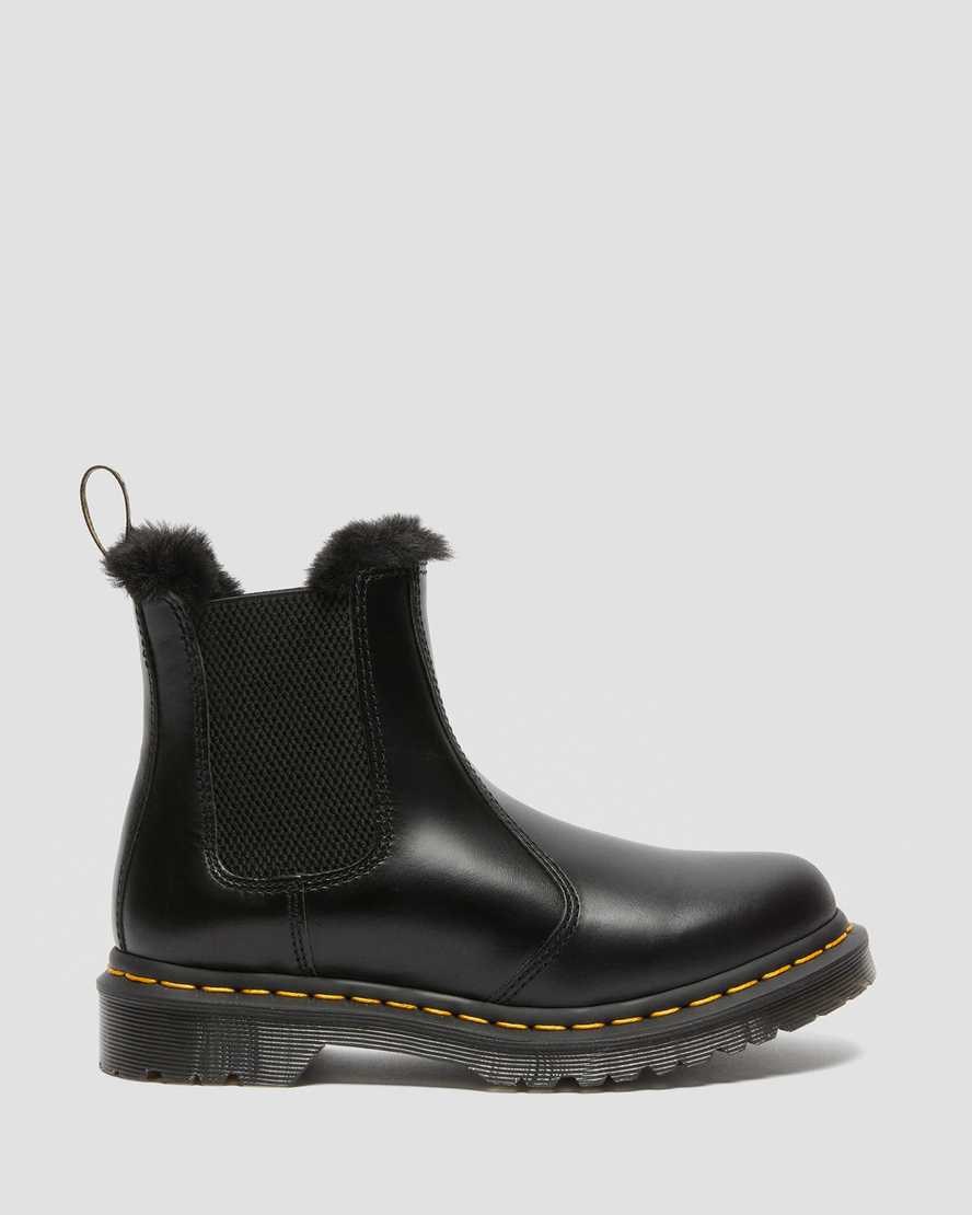 Dr Martens 2976 Leonore Faux Fur Lined Women's Ankle Boots Dark Grey Atlas | ATUJLZ497