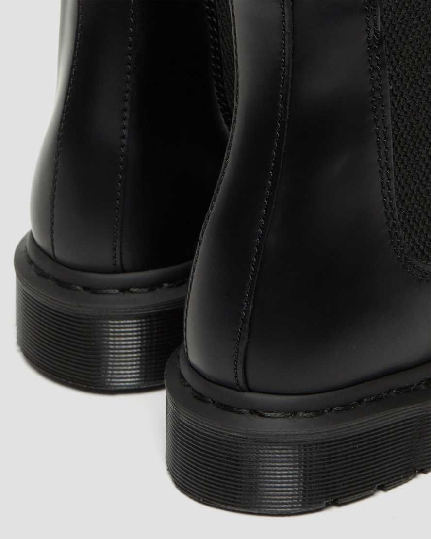 Dr Martens 2976 Mono Smooth Leather Women's Chelsea Boots Black Smooth Leather | WKZNXY921