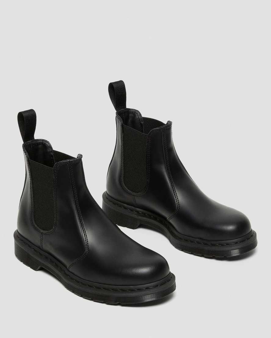 Dr Martens 2976 Mono Smooth Leather Women's Chelsea Boots Black Smooth Leather | WKZNXY921