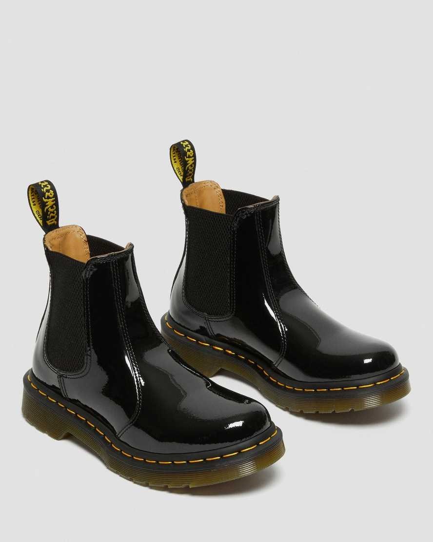 Dr Martens 2976 Patent Leather Women's Ankle Boots Black Patent Lamper | PHJZDR072