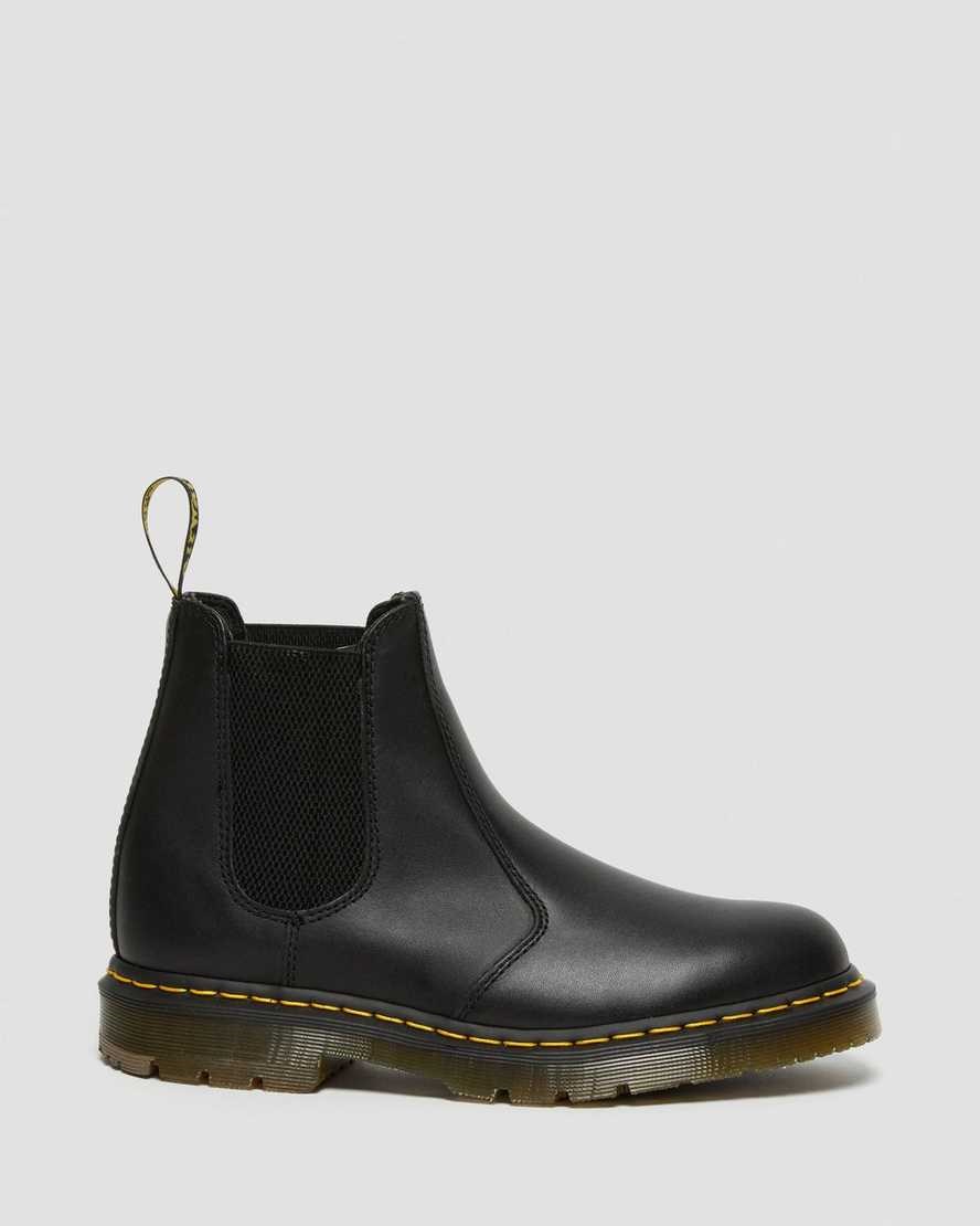 Dr Martens 2976 Slip Resistant Leather Men's Chelsea Boots Black Industrial Full Grain | SZWLMP429