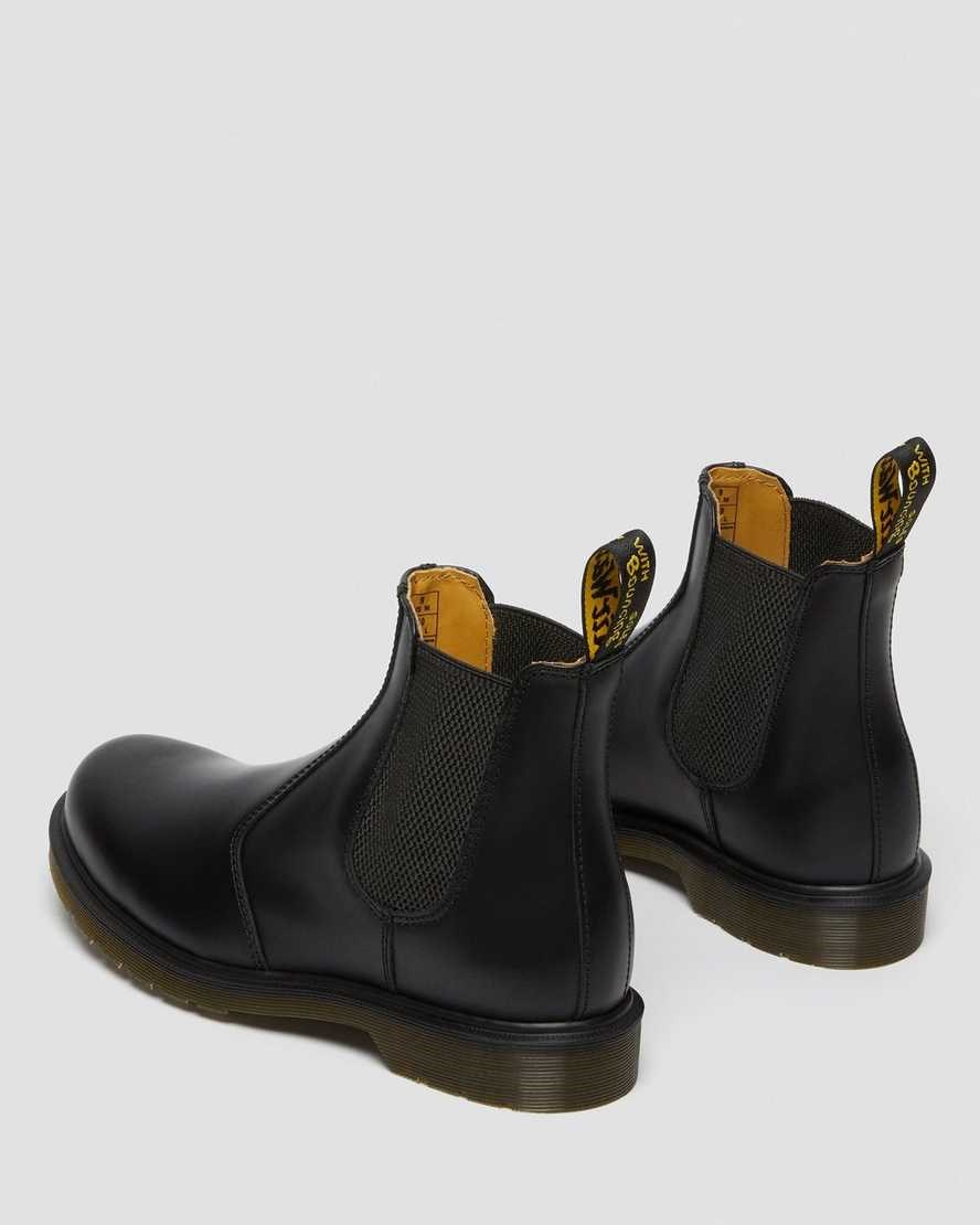 Dr Martens 2976 Smooth Leather Men's Ankle Boots Black Smooth Leather | HWEGFB679