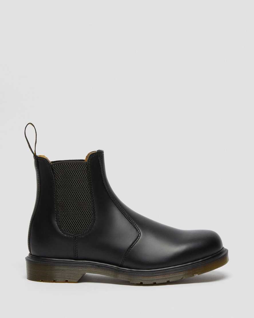 Dr Martens 2976 Smooth Leather Men's Ankle Boots Black Smooth Leather | HWEGFB679