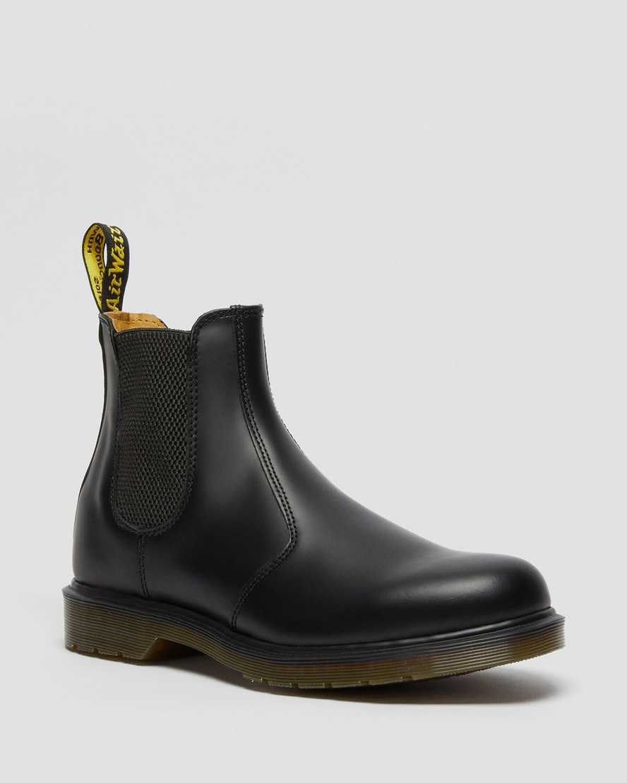 Dr Martens 2976 Smooth Leather Men\'s Ankle Boots Black Smooth Leather | HWEGFB679