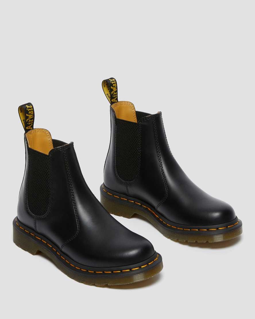 Dr Martens 2976 Smooth Leather Women's Chelsea Boots Black Smooth Leather | GQLAPB674