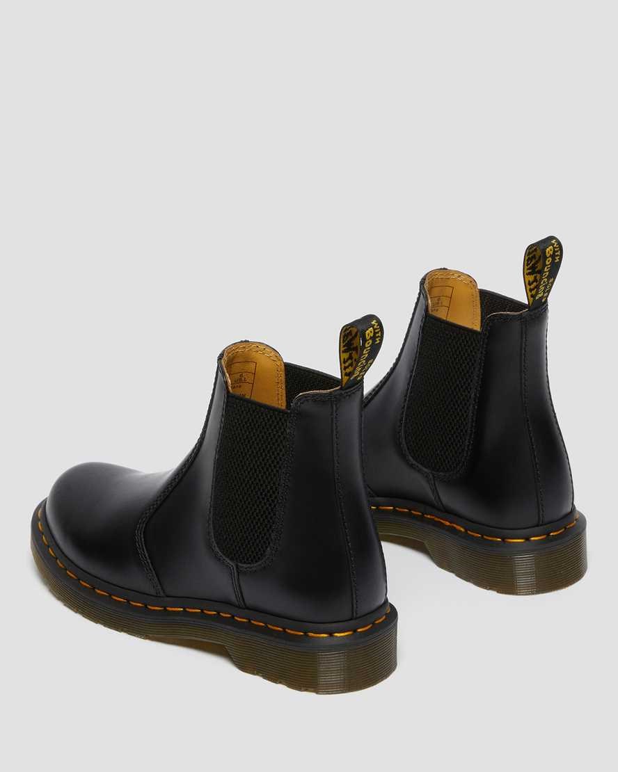 Dr Martens 2976 Smooth Leather Women's Chelsea Boots Black Smooth Leather | GQLAPB674