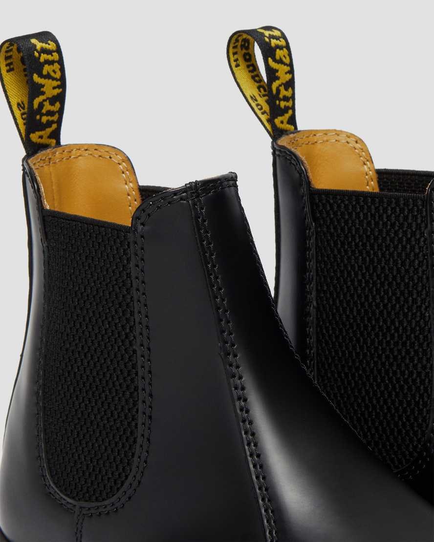 Dr Martens 2976 Smooth Leather Women's Chelsea Boots Black Smooth Leather | GQLAPB674