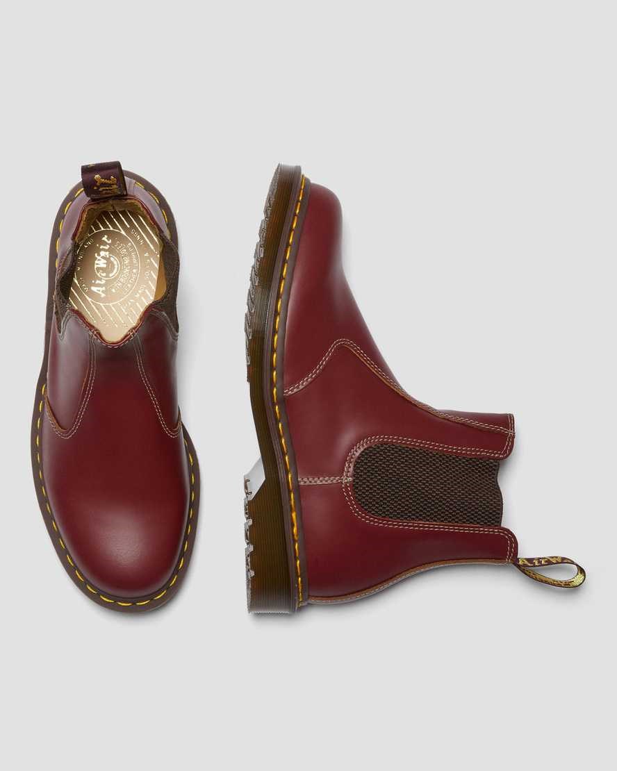 Dr Martens 2976 Vintage Made In England Men's Chelsea Boots Red Quilon | FVLDHI638