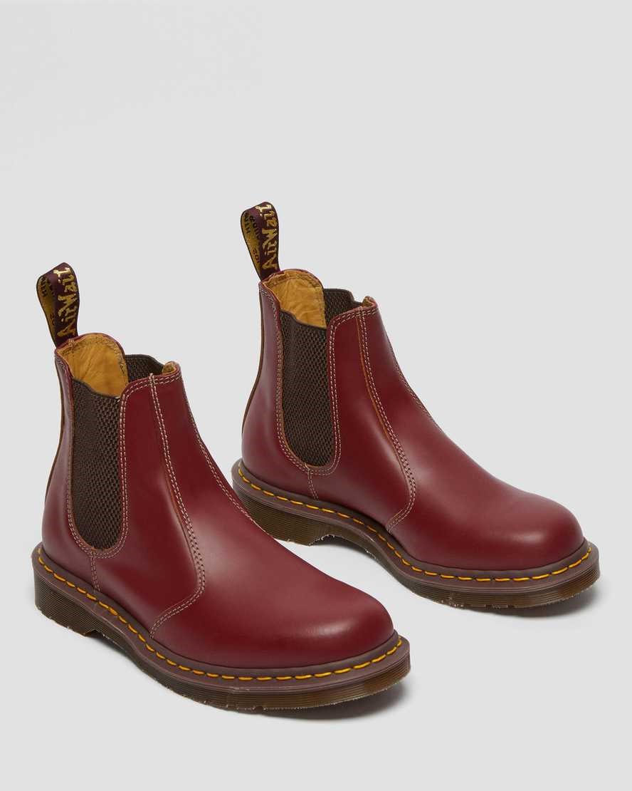 Dr Martens 2976 Vintage Made In England Men's Chelsea Boots Red Quilon | FVLDHI638