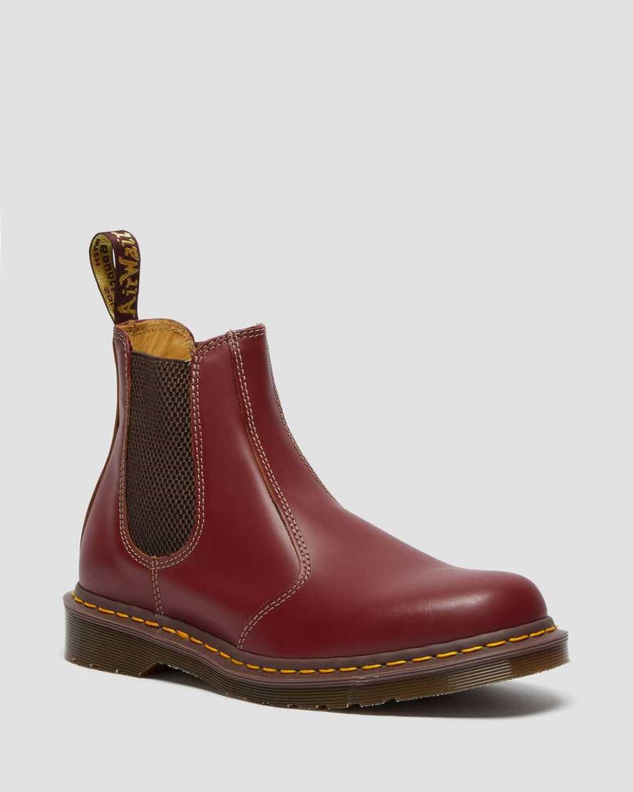 Dr Martens 2976 Vintage Made In England Men\'s Chelsea Boots Red Quilon | FVLDHI638