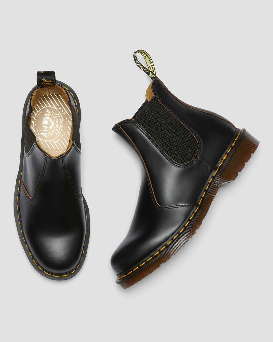 Dr Martens 2976 Vintage Made In England Women's Chelsea Boots Black Quilon | KQGUAO561