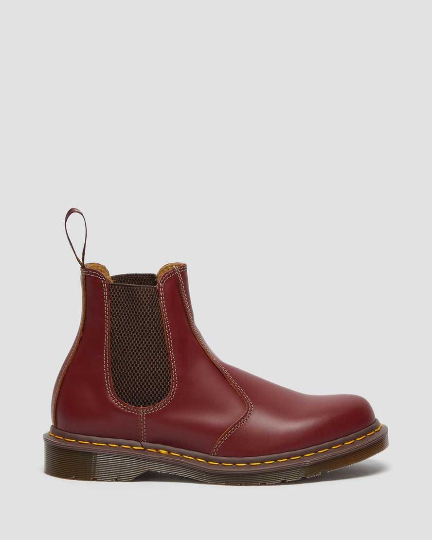 Dr Martens 2976 Vintage Made In England Men's Ankle Boots Red Quilon | VBXKSM014