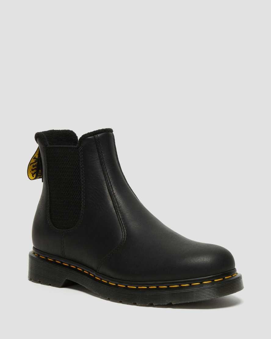 Dr Martens 2976 Warmwair Leather Men\'s Ankle Boots Black Valor Wp | BDXZVI834