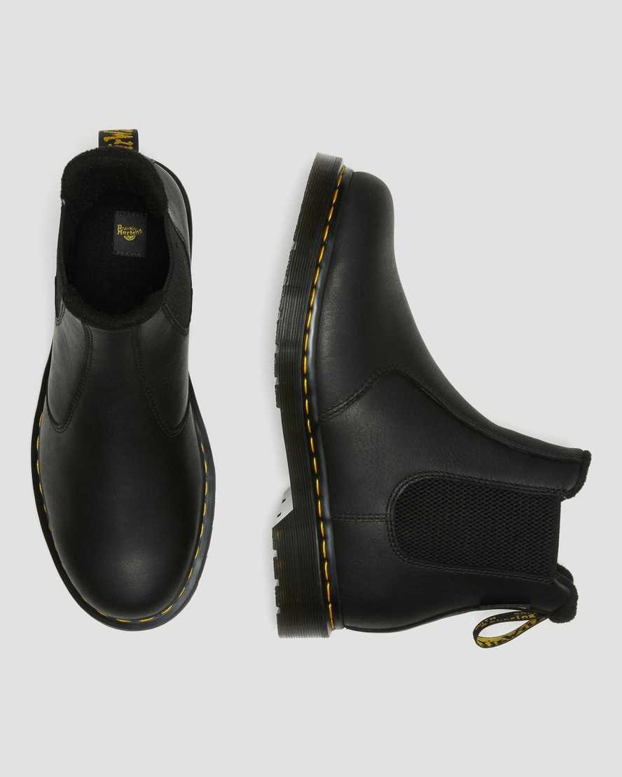 Dr Martens 2976 Warmwair Leather Women's Chelsea Boots Black Valor Wp | HXLDOW708