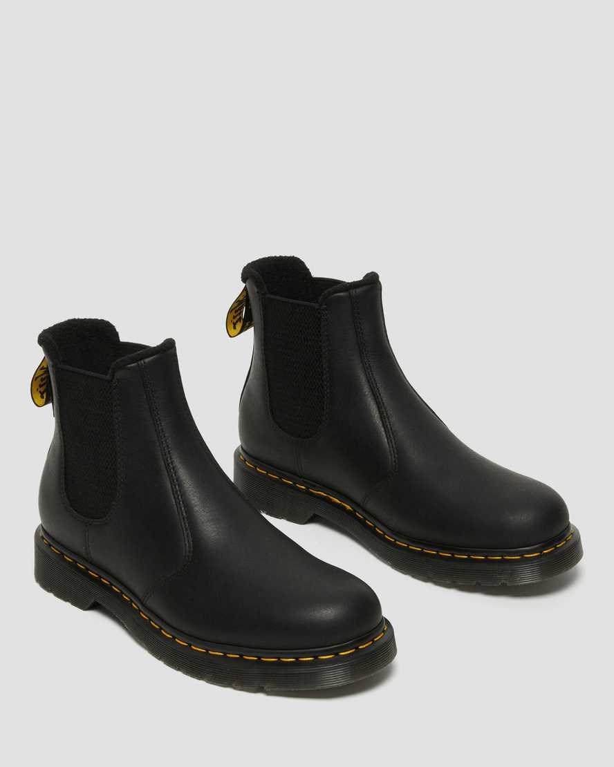 Dr Martens 2976 Warmwair Leather Women's Ankle Boots Black Valor Wp | LCJSDF208