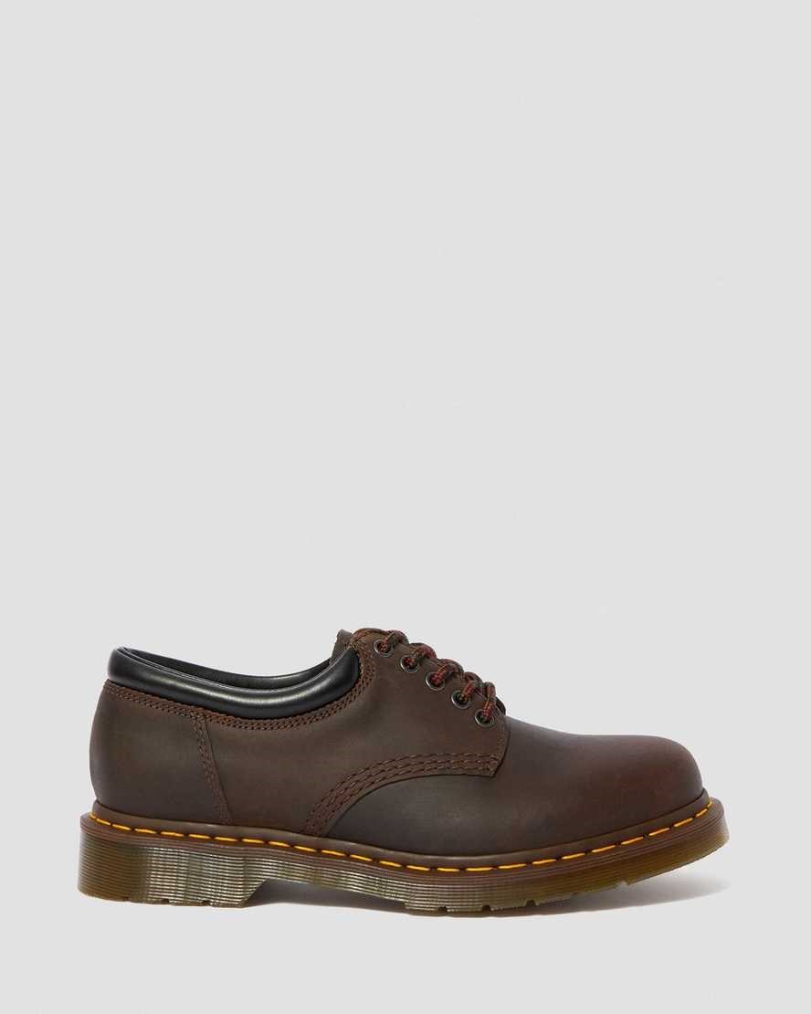 Dr Martens 8053 Crazy Horse Leather Men's Oxford Shoes Brown Crazy Horse Leather | DSRFGI693