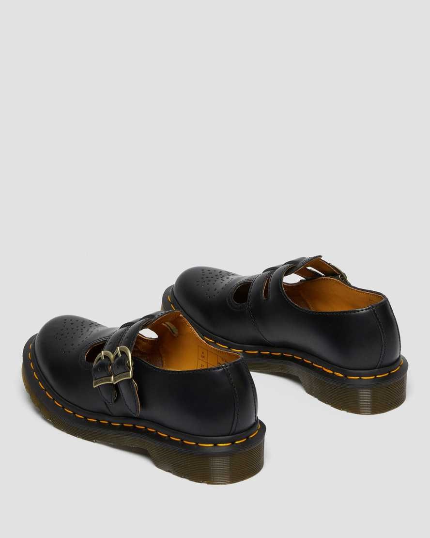 Dr Martens 8065 Smooth Leather Women's Mary Jane Shoes Black Smooth Leather | MPIZQL987