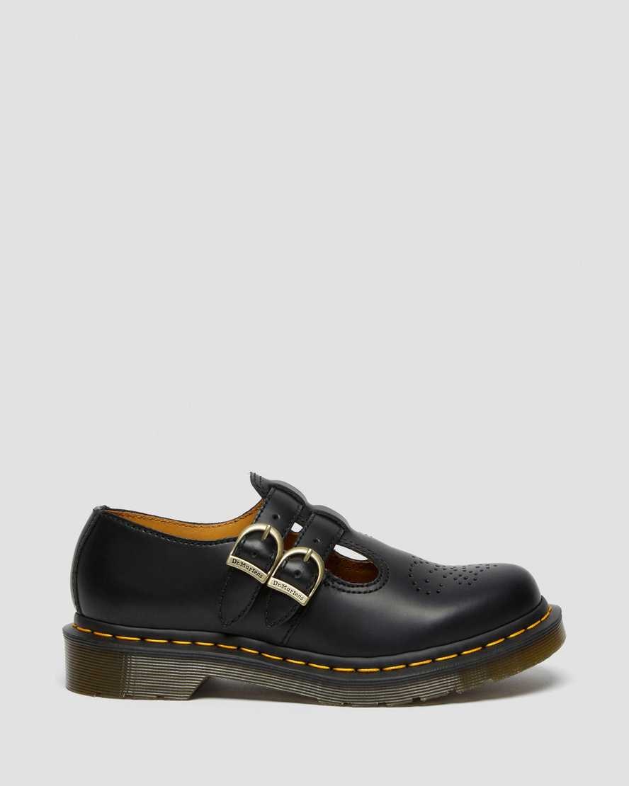 Dr Martens 8065 Smooth Leather Women's Mary Jane Shoes Black Smooth Leather | MPIZQL987