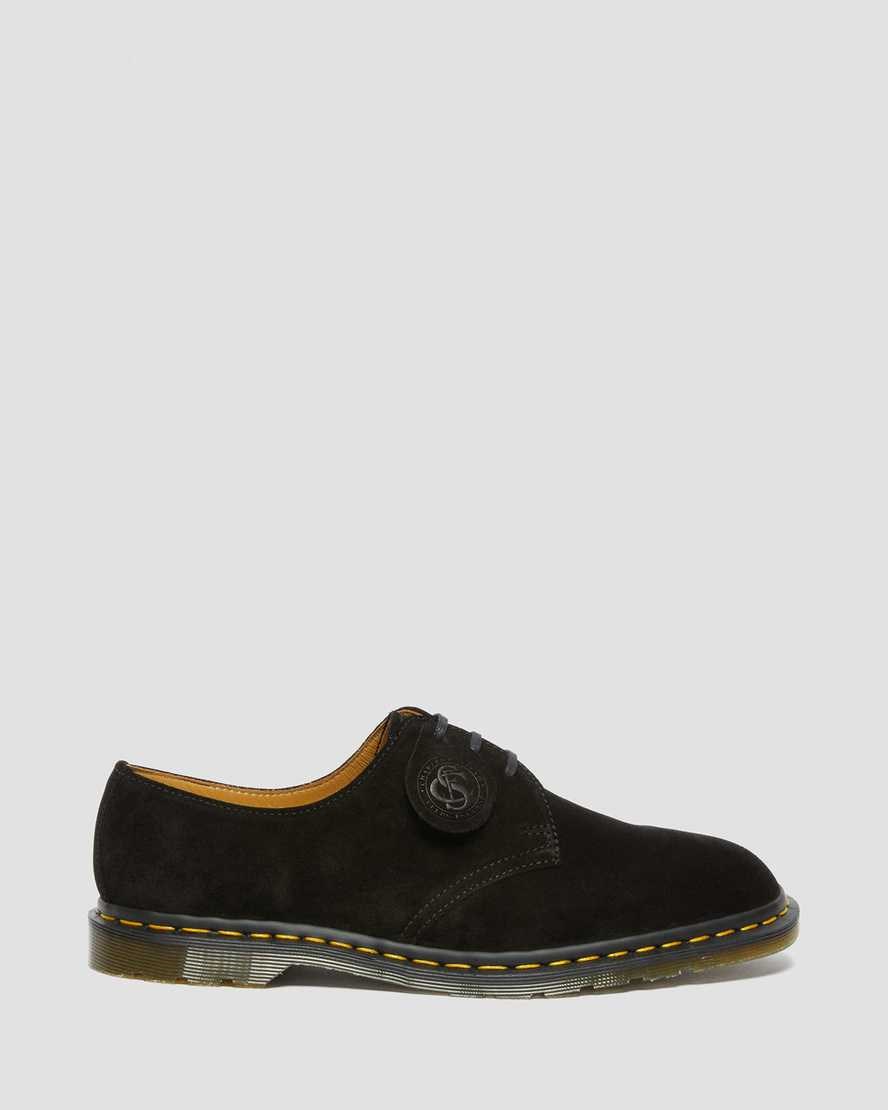 Dr Martens Archie II Made in England Suede Men's Oxford Shoes Black Repello Calf Suede | ENPYMF128