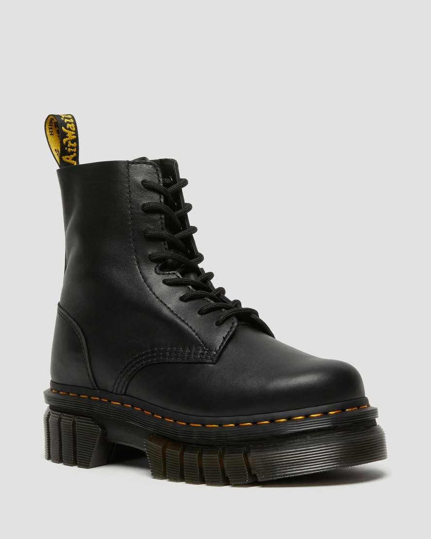 Dr Martens Audrick Nappa Leather Platform Men\'s Lace Up Boots Black Nappa Lux | JTZXOI057