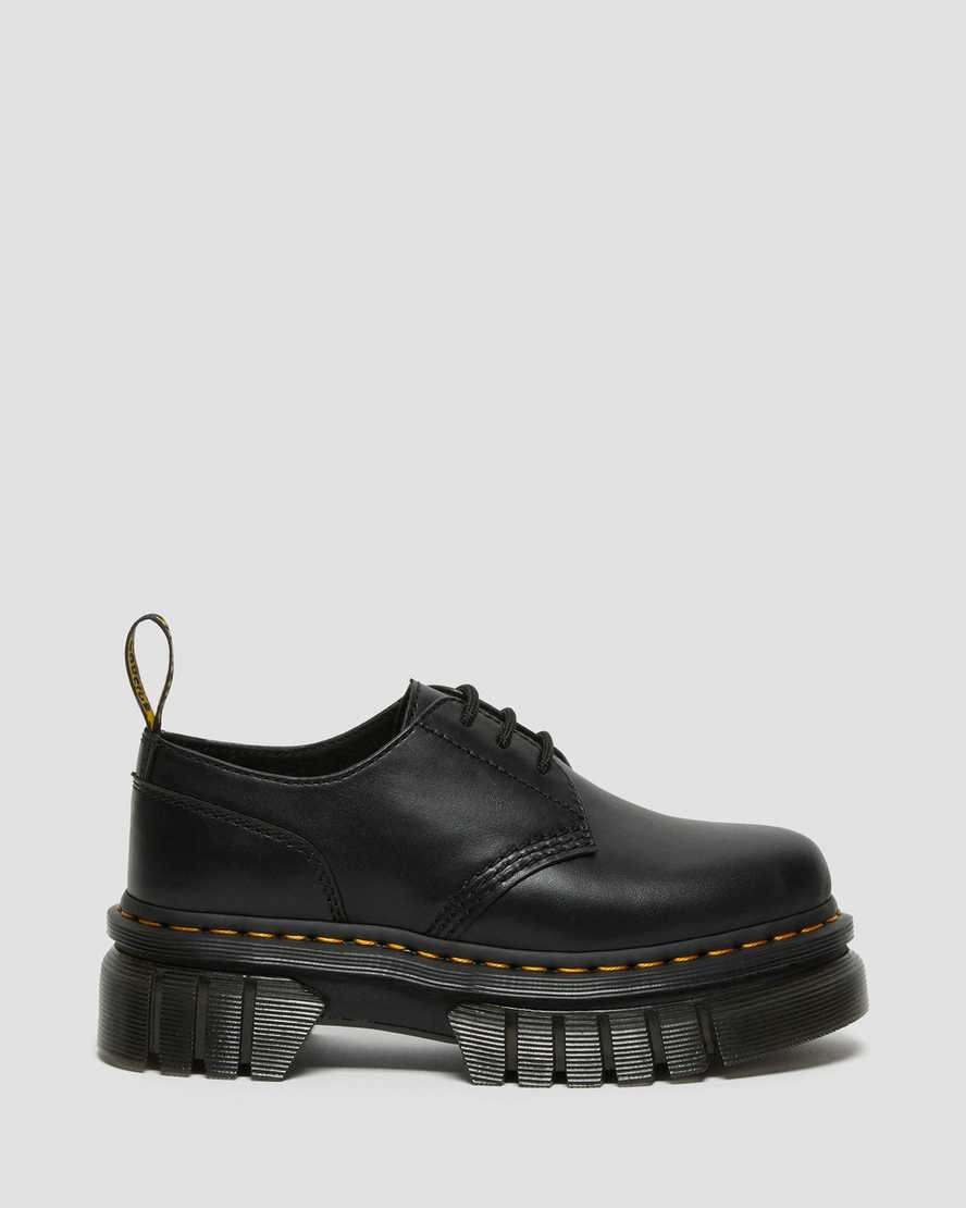 Dr Martens Audrick Nappa Leather Women's Platform Shoes Black Nappa Lux | AZEBMI053