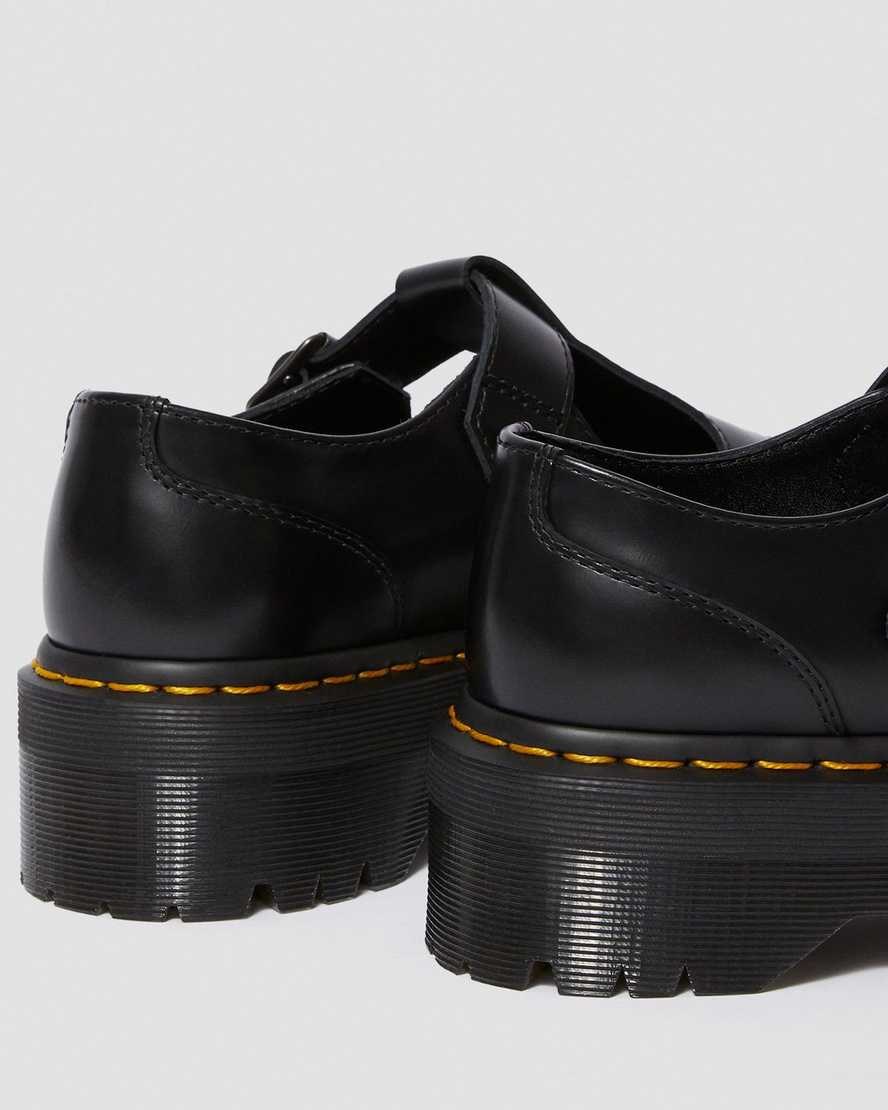 Dr Martens Bethan Polished Smooth Leather Women's Mary Jane Shoes Black Polished Smooth | MFKVPH709