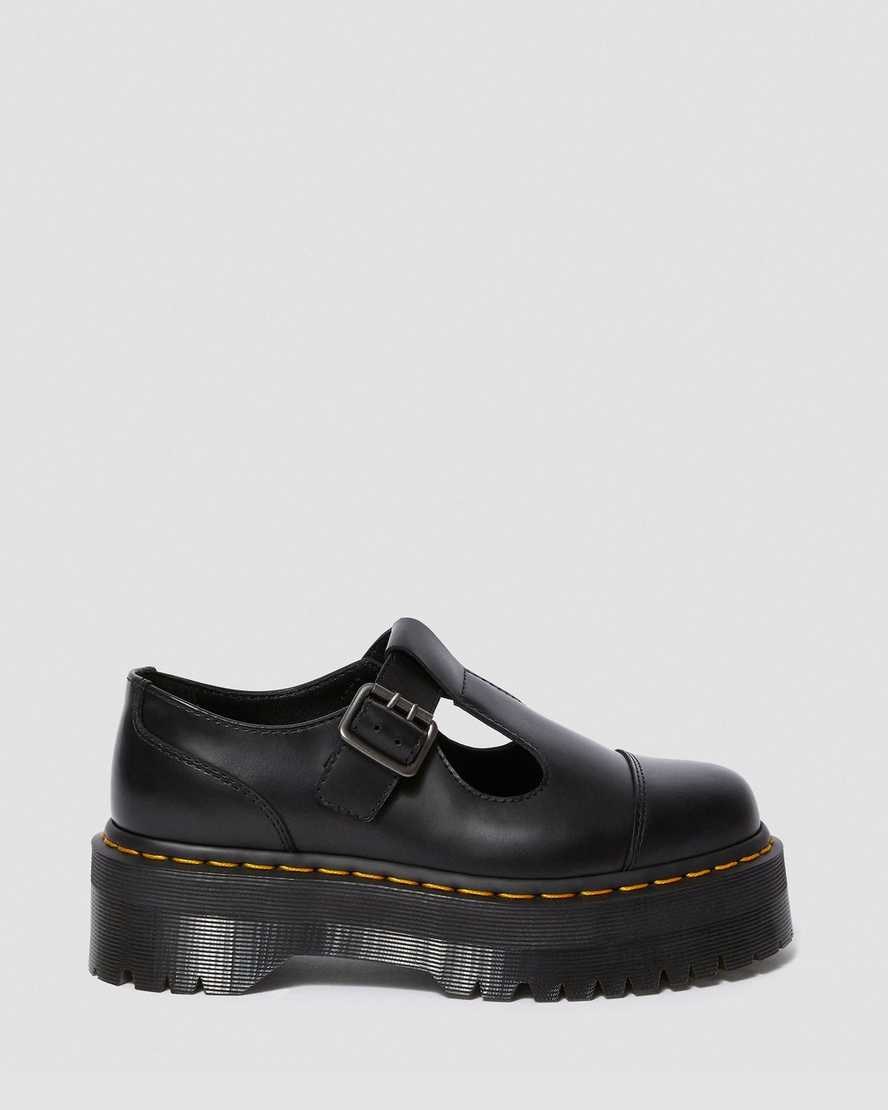 Dr Martens Bethan Polished Smooth Leather Women's Mary Jane Shoes Black Polished Smooth | MFKVPH709