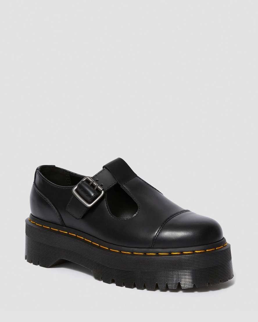 Dr Martens Bethan Polished Smooth Leather Women\'s Mary Jane Shoes Black Polished Smooth | MFKVPH709