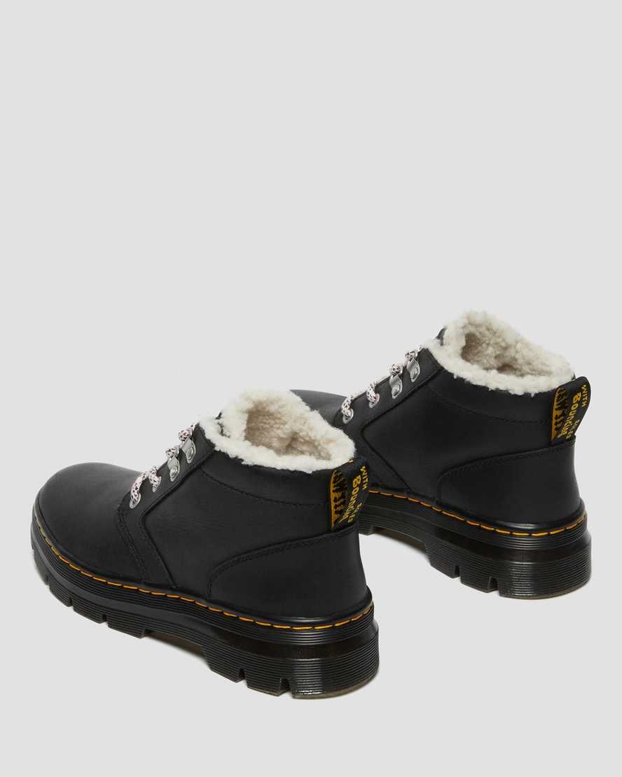 Dr Martens Bonny Faux Shearling Lined Women's Ankle Boots Black Wyoming | HNZARD791