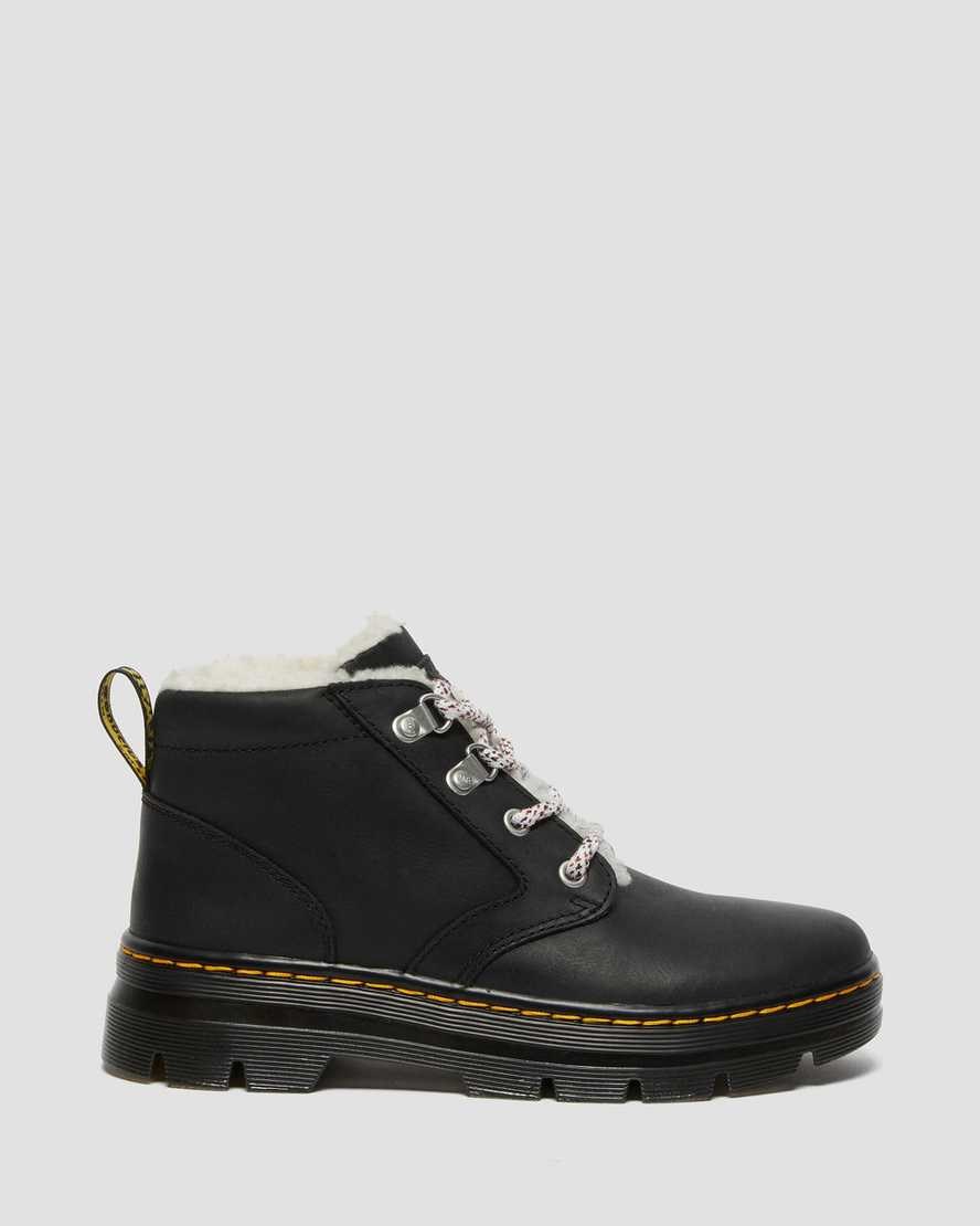 Dr Martens Bonny Faux Shearling Lined Women's Ankle Boots Black Wyoming | HNZARD791