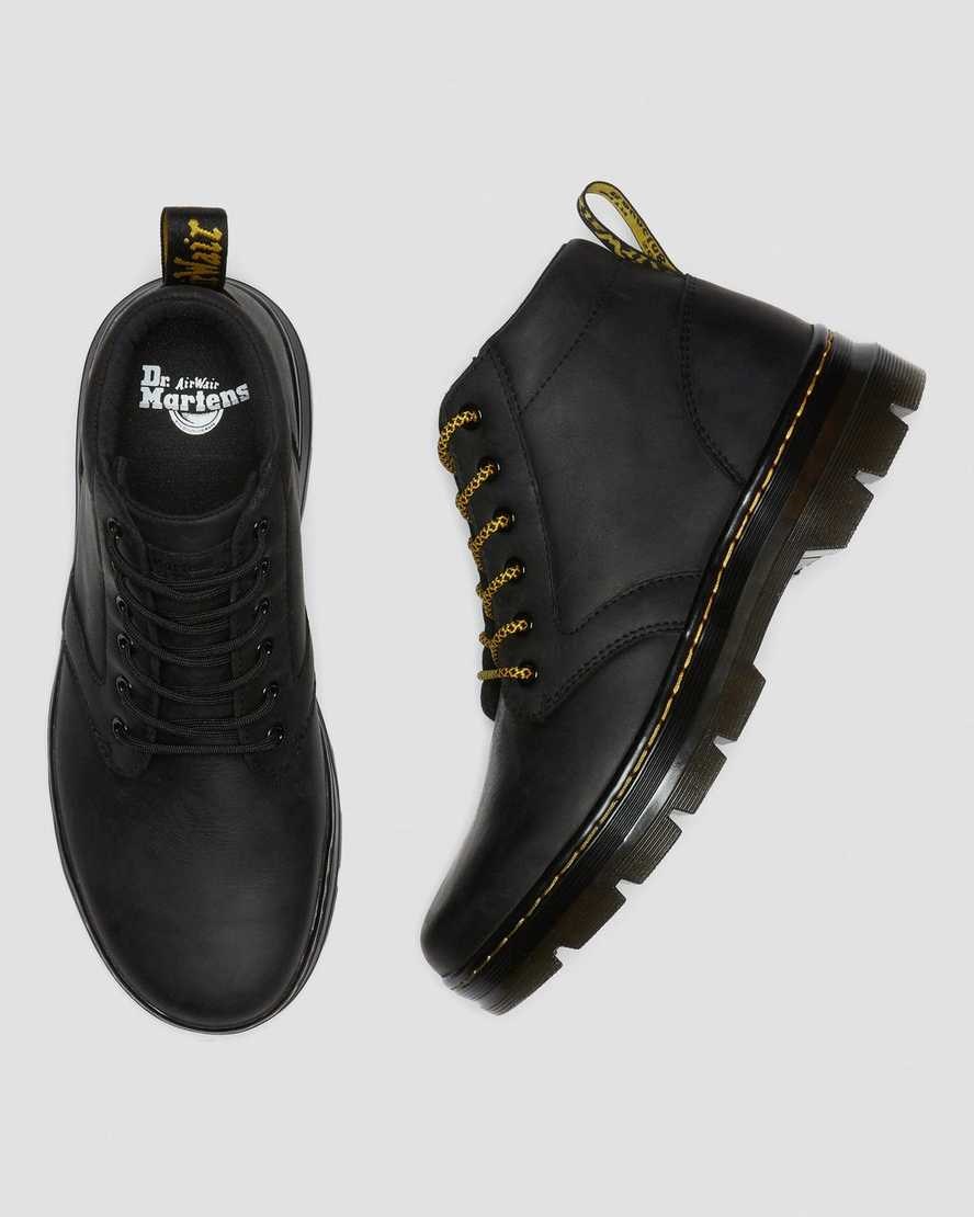 Dr Martens Bonny Leather Men's Ankle Boots Black Wyoming | WEVGRN560