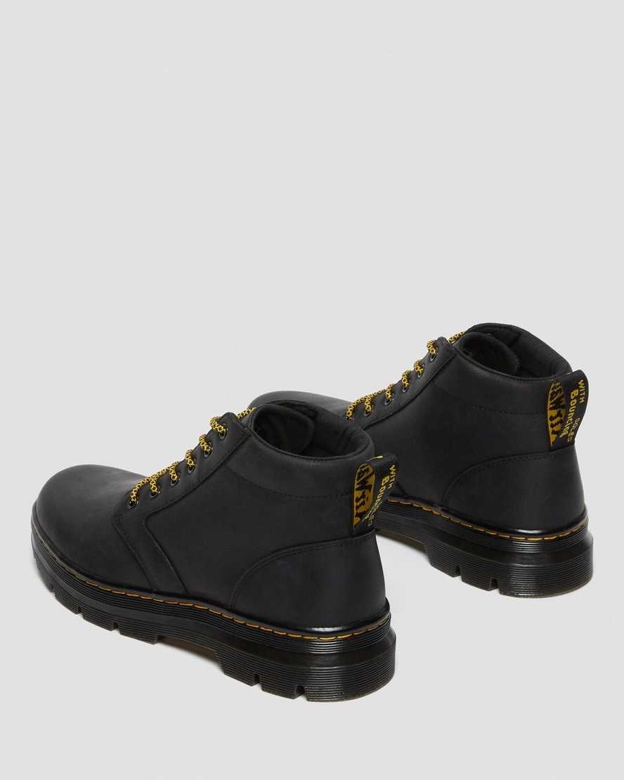 Dr Martens Bonny Leather Men's Ankle Boots Black Wyoming | WEVGRN560