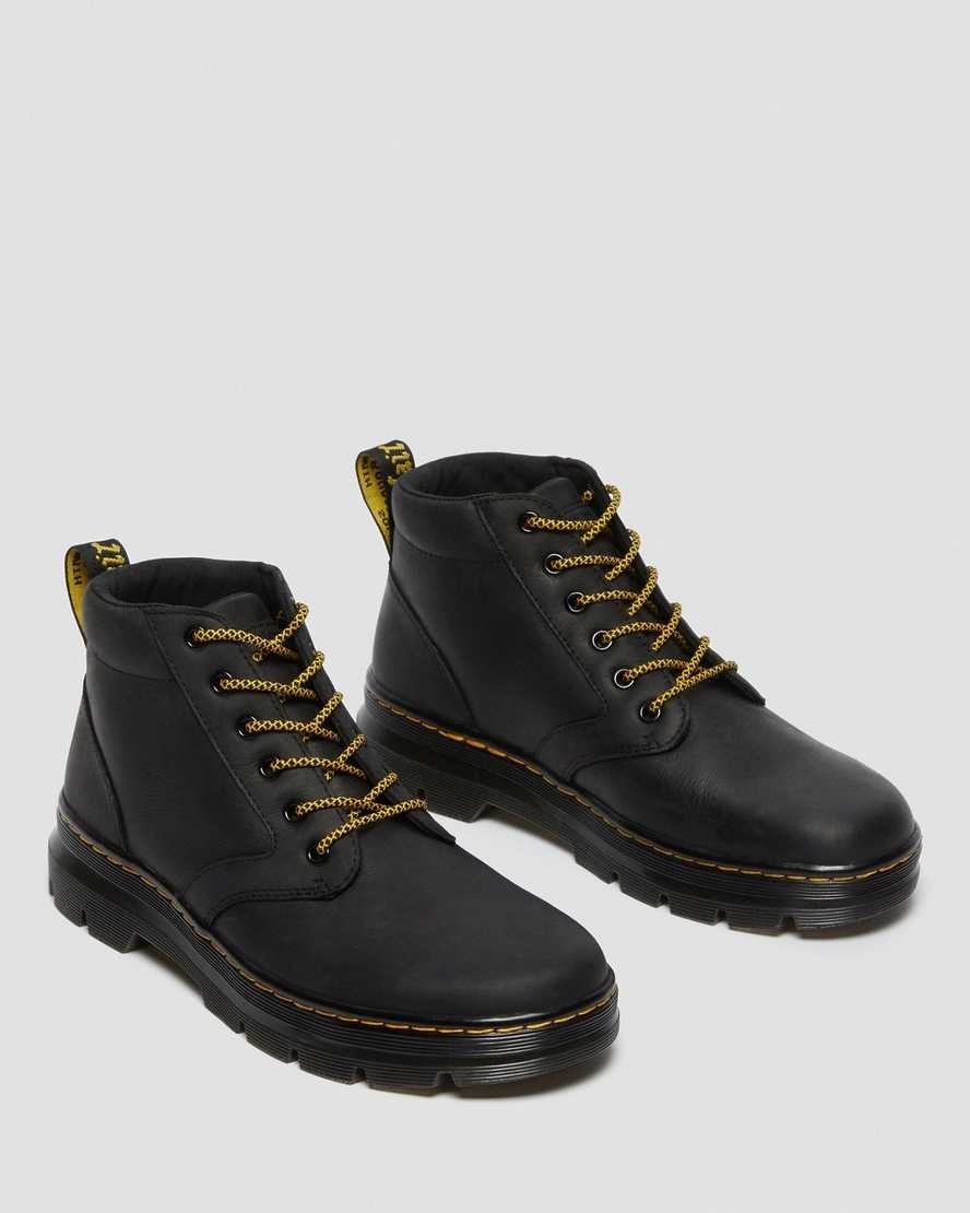 Dr Martens Bonny Leather Men's Ankle Boots Black Wyoming | WEVGRN560