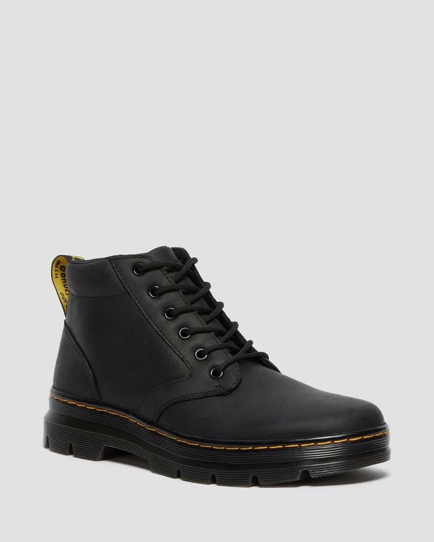 Dr Martens Bonny Leather Men\'s Ankle Boots Black Wyoming | WEVGRN560