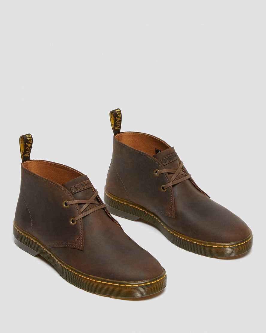 Dr Martens Cabrillo Crazy Horse Leather Desert Men's Ankle Boots Brown Crazy Horse Leather | YERGMH812